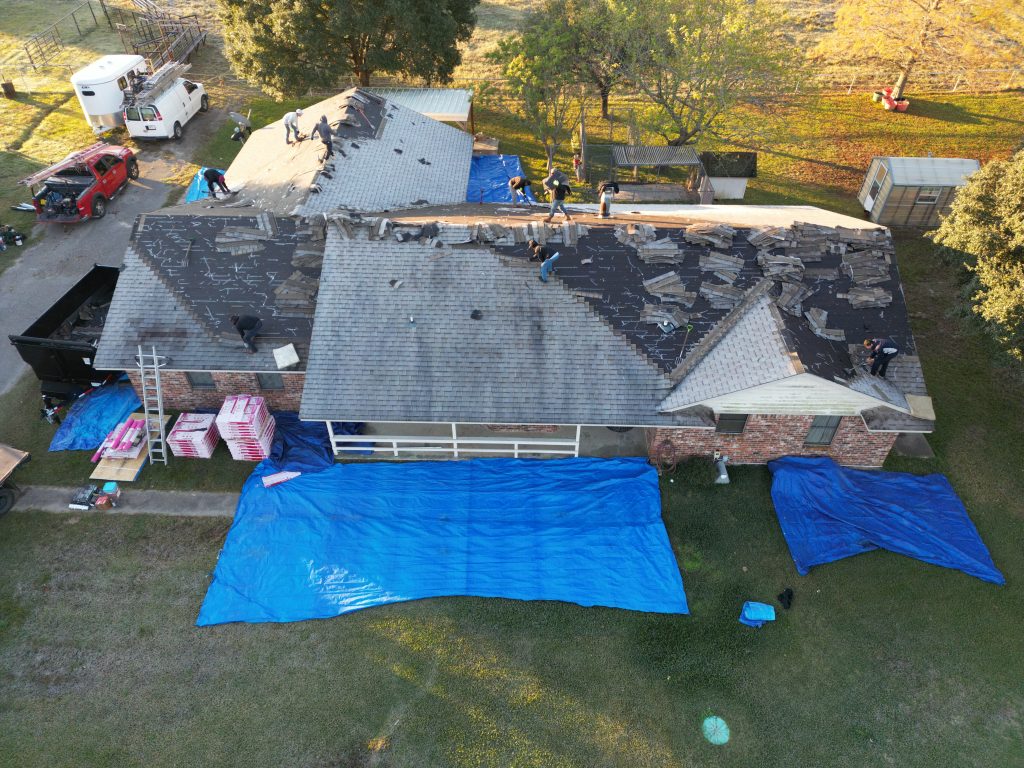 About Us – Northeast Texas Roofing Contractor 3 A full tear-off with tarps down, the replacement side of roof repair vs. replacement