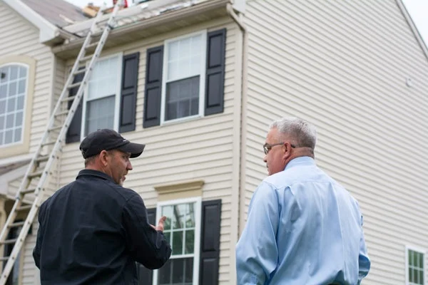 Roof Installation 8 Roofer Talking Homeowner2