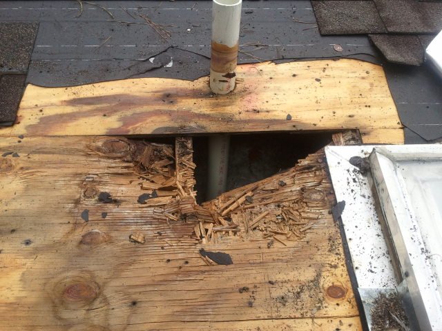 Storm Damages 5 rotten decking