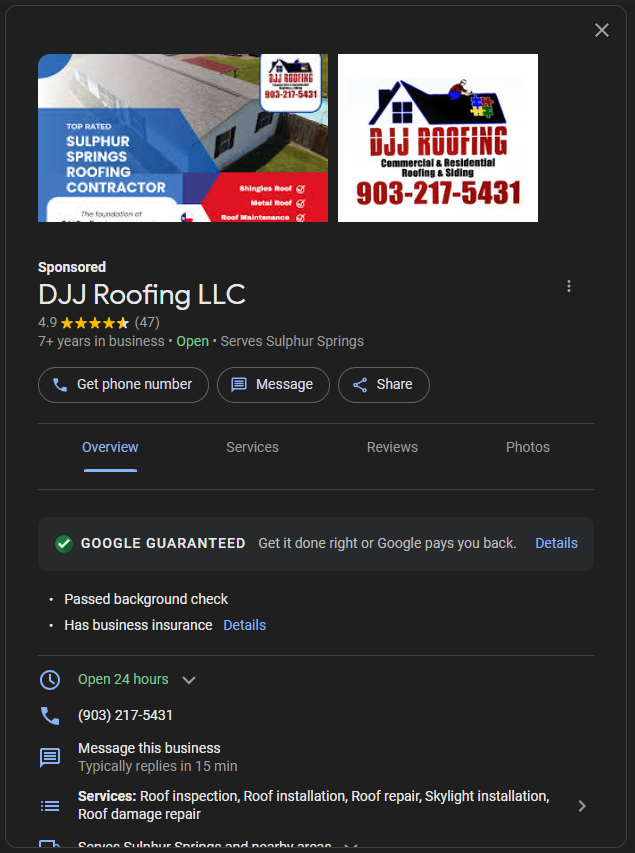 Google Guaranteed 5 Screenshot 2024 08 16 212343