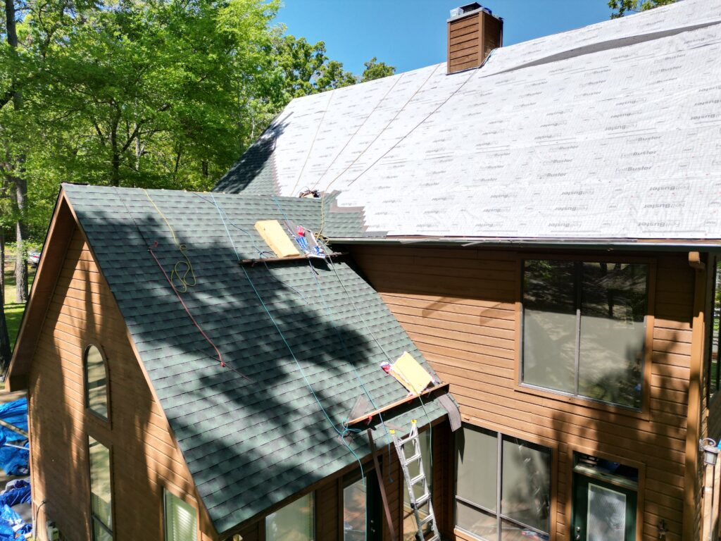 Lake home replacement in Franklin County, TX by DJJ Roofing