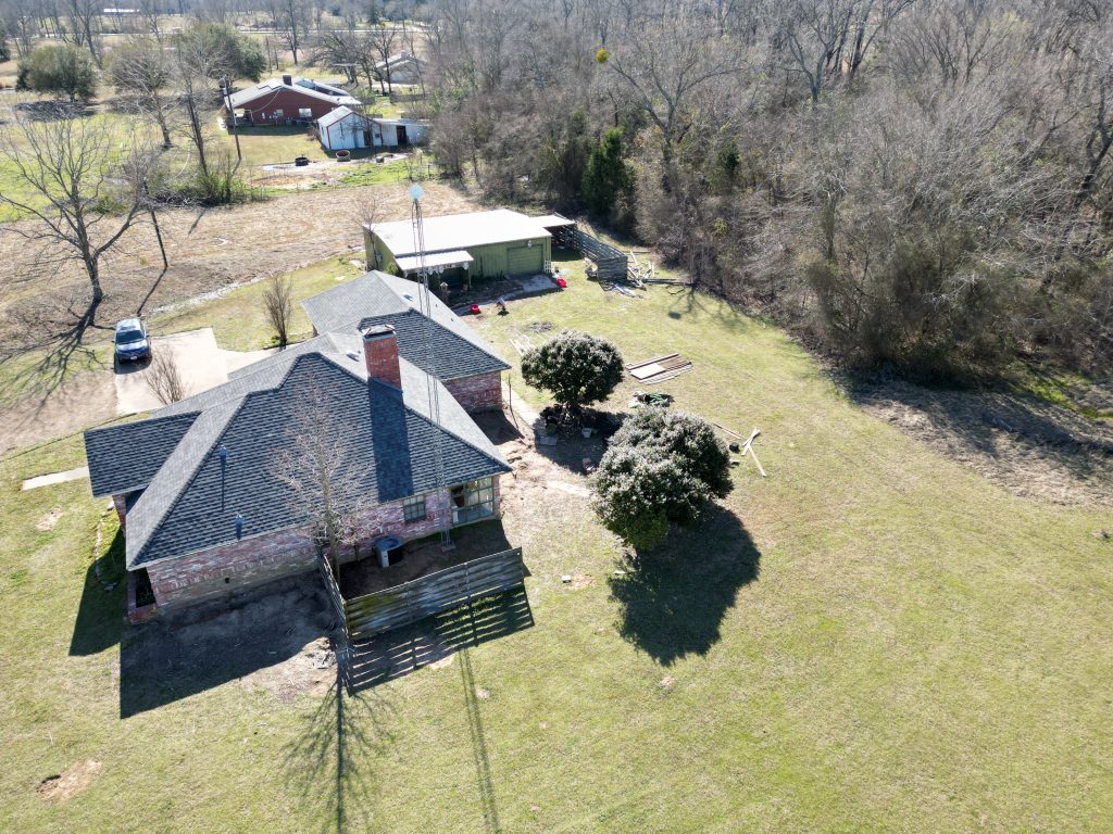Completed roof replacement on a rural home in Canton, Texas